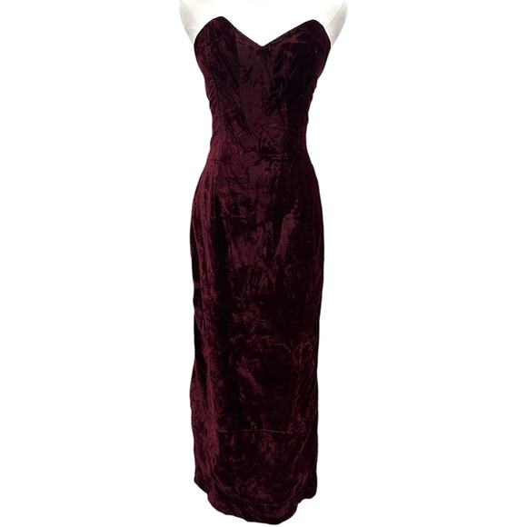 Vintage Scott McClintock Velvet Strapless Gown - Picture 1 of 8